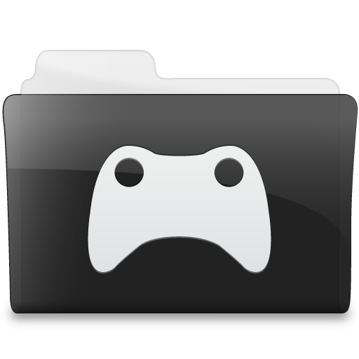 Folder Games Icon Black Icons Softicons Com