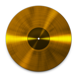 Gold Vinyl Icon - Metal Vinyl Icons - SoftIcons.com