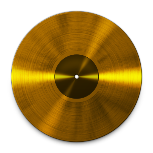 Gold Vinyl Icon 512x512 png