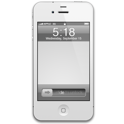 iPhone 4 White Icon - iPhone 4 White Icons - SoftIcons.com