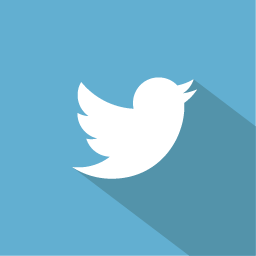 Twitter Icon Long Shadow Flat Social Icons Softicons Com