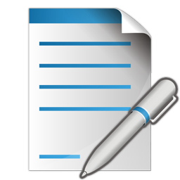 File Write Icon Blue Bits Icons Softicons Com