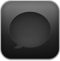 Message Black Icon 118x120 png