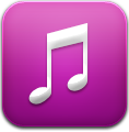 Music Purple Icon 118x120 png