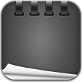 Notepad Black Icon 118x120 png