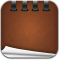 Notepad Leather Icon 118x120 png