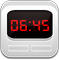 Clock Alarm White Icon 59x60 png