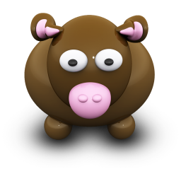 Brown Cow Icon 256x256 png