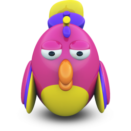 Fuxia Parrot Icon 256x256 png