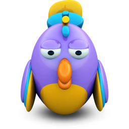 Purple Parrot Icon 256x256 png