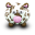 Brown White Cow Icon 32x32 png