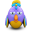 Purple Parrot Icon 32x32 png