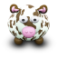 Brown White Cow Icon 64x64 png
