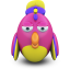 Fuxia Parrot Icon 64x64 png