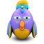 Purple Parrot Icon 64x64 png