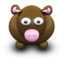 Brown Cow Icon 72x72 png