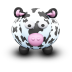Cow Blackand White Icon 72x72 png