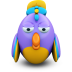 Purple Parrot Icon 72x72 png