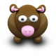 Brown Cow Icon 80x80 png