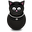Black Kitty Icon 32x32 png