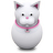 White Kitty Icon 48x48 png
