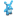 Blue Bunny Icon 16x16 png