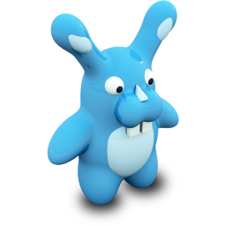 Blue Bunny Icon 256x256 png