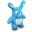Blue Bunny Icon 32x32 png