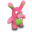 Strawberry Bunny Icon 32x32 png
