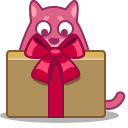 Cat Gift Icon 128x128 png