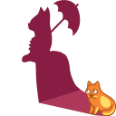 Cat Shadow Lady Icon 128x128 png