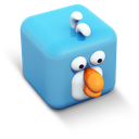 Cubed Tweet Bird Icon 128x128 png