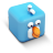 Cubed Tweet Bird Icon
