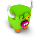 Green Cubed Monster Icon