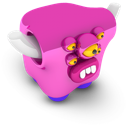 Pink Cubed Monster Icon
