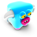 Sky Blue Cubed Monster Icon