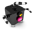 Black Cubed Monster Icon 32x32 png