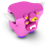 Pink Cubed Monster Icon