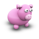 Pink Cow Icon 128x128 png