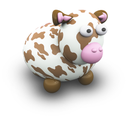 Cow Browna Icon 256x256 png