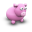 Pink Cow Icon 32x32 png