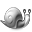 Grey Snail Icon 32x32 png