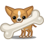 Dog Chihuahua Bone Icon 64x64 png