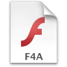 Adobe Flash Player F4A Icon 96x96 png
