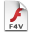 Adobe Flash Player F4V Icon 32x32 png