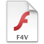 Adobe Flash Player F4V Icon 64x64 png