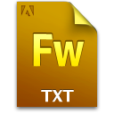 Adobe Fireworks TXT Icon 128x128 png