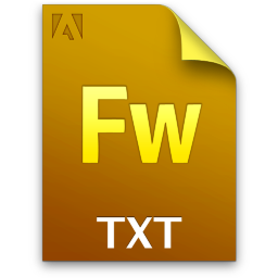 Adobe Fireworks TXT Icon 256x256 png
