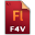 Adobe Flash F4V Icon 32x32 png