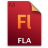Adobe Flash FLA Icon 48x48 png